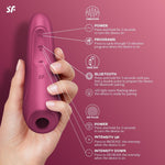 1 App-Controlled Clitoral Vibrator – Wireless, Rechargeable & Body-Safe (Red)