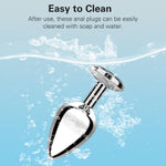 4PCS Jewel Anal Plug Set, G-Spot Training Kit for Beginners, Unisex (White)