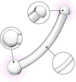 Double-Ended Glass Dildo – 7.87" Realistic G-Spot Wand with Dual Size Ends