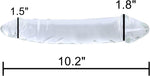 Large Clear Glass Double-Ended Dildo | Dual-Sided Crystal Wand for G-Spot Pleasure
