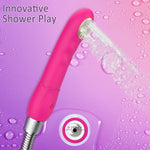 Rechargeable Waterproof G-Spot Vibrator with 10 Modes for Women & Couples (Rose)