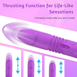 Thrusting Beaded Rabbit Vibrator – 9.9" G-Spot & Clitoral Stimulator Dildo Toy