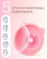 10 Brush Heads Wearable Nipple Stimulator with 10 Rotating Modes for Women