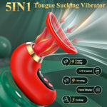 5-in-1 Rose Sucking Vibrator – Clitoral & G-Spot Stimulator with Licking & Vibration