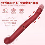 Double-Ended Thrusting Vibrator – Realistic Dual-Head Dildo for Couples & Solo Play