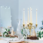 Set Of 20 Ivory Taper Candles, 10-Inch Unscented And Smokeless, Long-Burning Paraffin Wax With Cotton Wicks, Approx. 7-8 Hours Burn Time