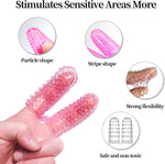 Silicone Finger Vibrator Sleeve – Clitoral, Nipple & G-Spot Stimulator for All