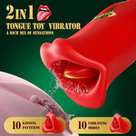 Rose Vibrator for Women – 10 Vibration & 10 Licking Modes, Clitoral Stimulator Toy