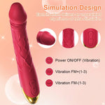 7.6" Realistic Dildo Vibrator – 10 Modes for G-Spot & Clitoral Stimulation
