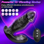 Remote-Controlled Prostate Massager – 10-Mode Vibrating Silicone Anal Plug for Men