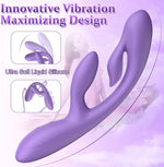3-in-1 Rabbit Vibrator with 10 Modes – G-Spot, Clitoral & Anal Stimulator, Waterproof
