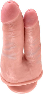 Realistic Flesh-Toned Double Penetrator Dildo for Dual Pleasure and Stimulation