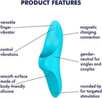 Light Blue Finger Vibrator – Clitoral Stimulator for Women & Intimate Pleasure