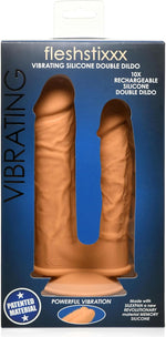 Tan Vibrating Double Dildo – Dual-Ended Design for Versatile Pleasure