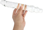 11-Inch Double-Ended Glass Dildo, Crystal Pleasure Wand for G-Spot & Anal Stimulation