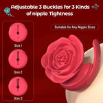 Remote-Controlled Rose Nipple Vibrator – Adjustable & Discreet Clitoral Stimulator