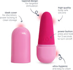 Rechargeable Bullet Vibrator – 10 Modes, Quiet, Waterproof, Body-Safe Silicone, Pink