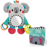 Koala Gift Set With Koala Mirror Hanging Stroller Toy & Soft Peek-A-Boo Book - 0+ Months