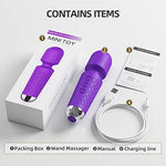 Vibrator Wand Small Personal Massager Vibrators for Woman,Mini Vibrater Vibrating Wand Massager,Sex Toys with 8 Speeds & 20 Patterns Clitoral Stimulator Adult Sex Toys for Women Men (Purple)