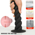 Pink Anal Stretcher Trainer Super Long Thick Anal Plug Anal Beads Silicone Suction Cup Butt Plug Spiral Masturbation Dildo Adult Sex Toys For Women And Men,Prostate Massager (S)