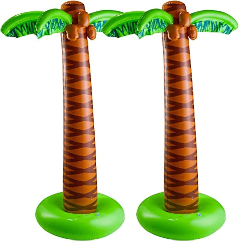 Inflatable Palm Tree 2 Pack 66 Inch Giant Tropical Inflate Party Accessory For