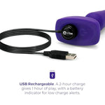 Trio Vibrating Anal Plug 2 - Silicone Butt Plugs Vibrator With Remote, Anal Sex Toys For Adults - Purple