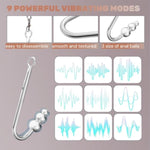 Vibrating Anal Hook Bdsm Sex Bondage Restraints With Ball Gag - Neck To Wrist Behind Back Handcuffs Collar With 3 Balls Anal Trainer, Fetish Kinky Adult Sex Toys For Couple Beginner Sm Game Play