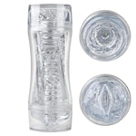 Transparent Double-Ended Male Masturbator With Realistic Vagina And Anus, Waterproof And Skin-Friendly Material Portable Pocket Stimulation Device With Dual Pleasure Sex Feature Adult Pleasure Toy