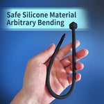 5PCS Extra Long 14" Urethral Sound Plug Cube Shaped End Urinary Dilator Expander Silicone Men Male Urethra Prostate Bladder Masturbation Rod Hardcore Fetish Sex Toy Black