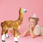 30 Inch Inflatable Alpaca Party Favor with Balloon Arch & Backdrop Party Supplies