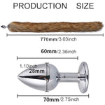 30.3 Inch Fox Animal Costume Tail Faux Fur Wolf Butt Tail Long Anal Butt Plug Fox Rabbit Butt Plug Furry Plush Tail Plug Valentines Day Cosplay