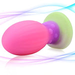 Anal Plug Silicone Anal Sex Anal Plug Anal Massage Plug With Strong Suction Cup Luminous Anal Plug For Male And Female Couples (L)