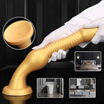 Super Long Anal Beads,Liquid Silicone Screw Thread Butt Plug Strong Suction Cup Long Anal Plug Prostate Massage Anal Trainer Dildo Anal Toy For Man Woman And Couples G-Spot (L)