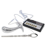 Metal Urethral Sound Urethral Dilator Anchor Anal Plug Electric Shock Set For Beginners Electric Shock Stimulation Male Masturbation Anal Plug Toy