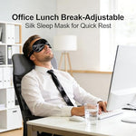 Sleep Mask, Silk Satin Blackout Blindfold with Adjustable Strap