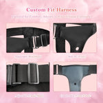Pink Double Ended Strap On Dildo - Silicone Dildo With Wearable Harness, 2 Removable Realistic Fantasy Dildos, Adjustable Strap For G-Spot And Anal Play, Adult Sex Toys For Women, Men, Couples