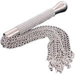 Bdsm Metal Chain Whip Diamond Handle Aluminium Flog Flogger Fetish Slave Sub Sex Toy Bondage Sm Ass Spanking Bondage Slave For Beginner