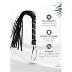 Premium Sex Whip With Rhinestones For Bedroom Play, Faux Leather Floggers Adult Play, Bdsm Whip For Spanking, Black
