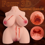 8.8Lb Vibrating Sex Doll With Voice, Male Masturbator Realistic Female Torso With Boobs Vagina Anal Big Ass, Pocket Pussy Adult Sex Toys For Men Gay, Built-In Spine