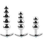 Anal Beads Jewelry Metal Butt Plug Anal Trainer Toy Sm Removable Base Anal Plug Sex Tools For Couple