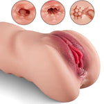 2-In-1 Male Masturbator With Life-Size Tight Sleeve And Realistic Texture, Hands-Free Silicone Pocket Pussy, 3D Textured For Ultimate Pleasure