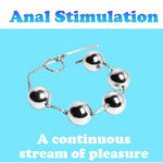 Metal Anal Beads, Anal Balls Stainless Steel Butt Plug for Men Women