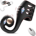 Penis Ring Vibrator For Couples - Vibrating Cock Ring Sleeve With Snail-Shaped Vibrator Male Sex Toys, 10 Modes Remote Control Penis Sleeve, Clit G-Spot Vibrators Men Adult Sex Toys & Games