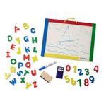 Double-Sided Magnetic Chalkboard & Dry-Erase Board with 36 Magnets & Accessories