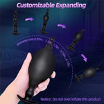 New Silicone Inflatable Anal Plug With Central Axis Body Safe Silicone Anal Airbag Pump With Quick Release Valve, Suitable For Men, Women And Beginner To Advanced