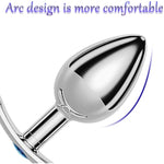 Anal Plug With Fox Tail For Cosplay Jewelry Anal Trainer Kit For Adult 3Pcs Replaceable Stainless Steel Anal Plugs For Beginners Couple Women Men (Red)