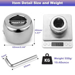 Male Ball Stretcher, Heavy Duty 304 Stainless Steel Ball Testicle Scrotum Pendant Ball (Inner Dia 34Mm,Tall 40Mm,19.4 Ounce)