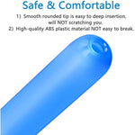 Lube Applicator Syringes, 2-Pack Precision Lubricant Injector With Smooth Rounded Cap For Men, Women & Couples - Reusable, Easy To Clean, 10Ml (White & Blue)