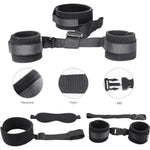 Bdsm Sex Neck To Wrist Restraints Bondage Set - Behind Back Handcuffs Collar With Blindfold Adjustable Bondage Set Bed Games Play Sex Toys For Couples (Black)