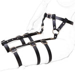 Sex Bondage Bdsm Kit Leather Thigh Sling Behind Back Handcuffs Open Legs Bed For Sex Bed Tie Down Straps Sm Slave Fetish Adult Sex Toys,Split Legs With Sailor